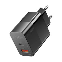 Charger USB-C+USB-A 33W Essager GaN (black)