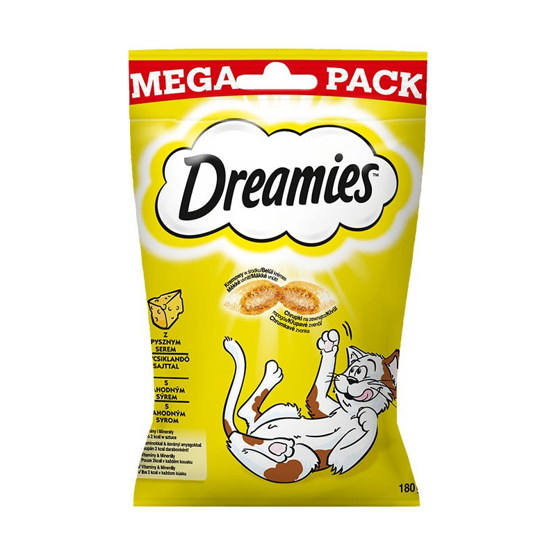 DREAMIES su sūriu - skanėstai katėms - 180 g