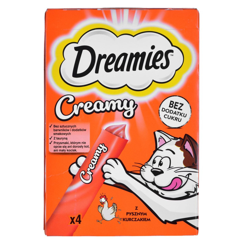 DREAMIES Creamy Chicken - skanėstai katėms - 4x10 g