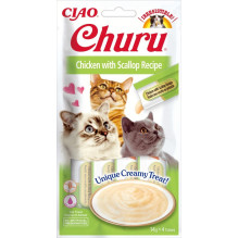 INABA Churu vištiena su šukute receptas - skanėstai katėms - 4x14 g