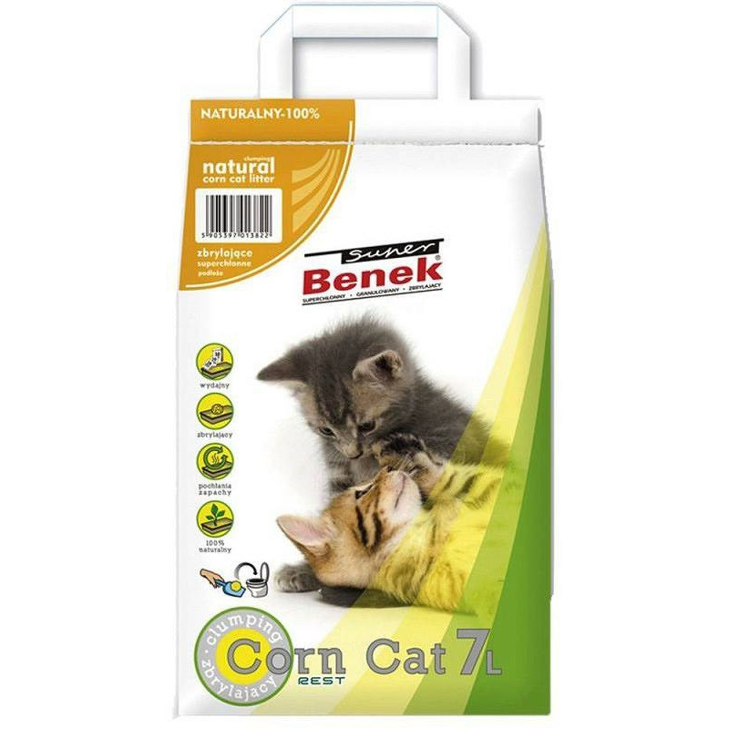 CERTECH Super Benek Corn Cat - kačių kukurūzų kraiko gumulavimas 7l