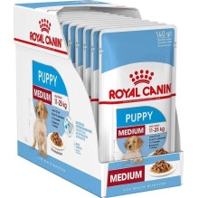 ROYAL CANIN SHN Medium Puppy padaže - šlapias šuniukų maistas - 10x140g