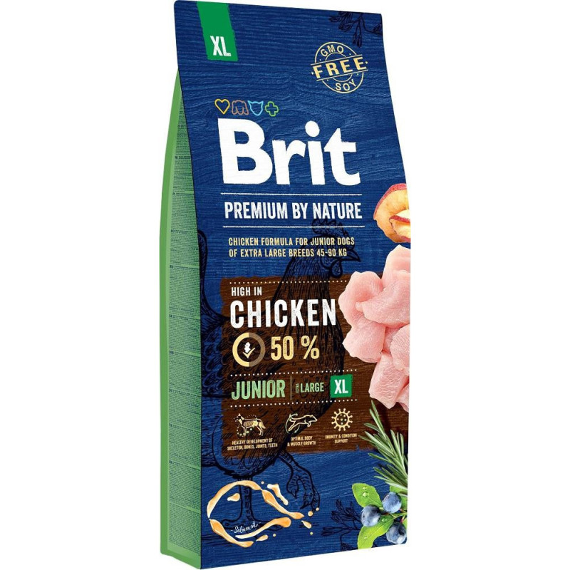 BRIT Premium by Nature Junior XL Chicken - sausas šunų maistas - 15 kg