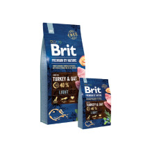 Brit Premium by Nature Light - sausas šunų maistas - Obuolys, Vištiena, Kukurūzai, Turkija 15 kg