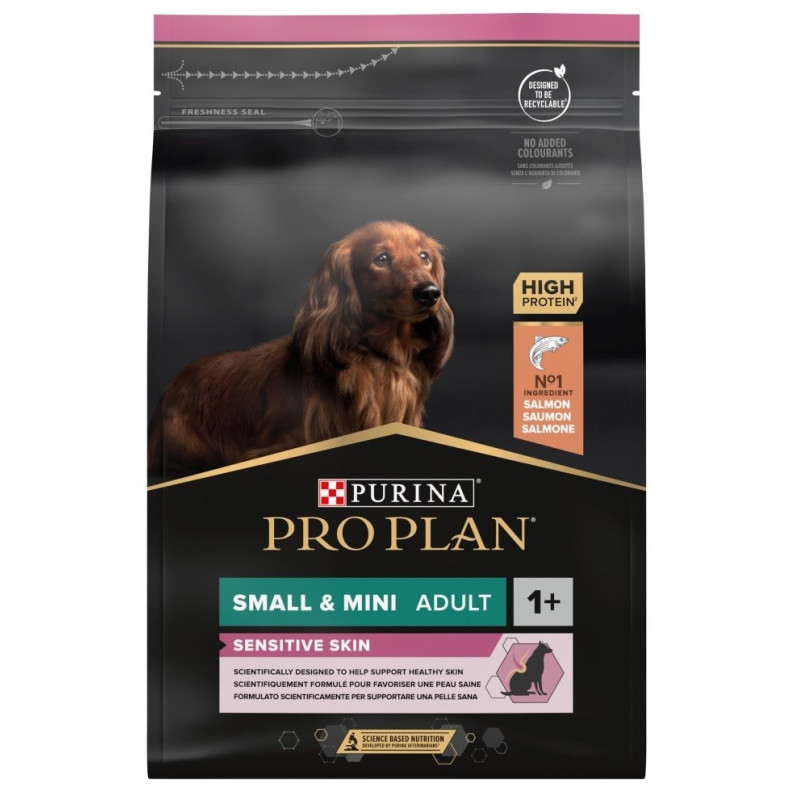 Purina Pro Plan Small &amp; Mini Adult Sensitive Skin 3 kg Lašiša