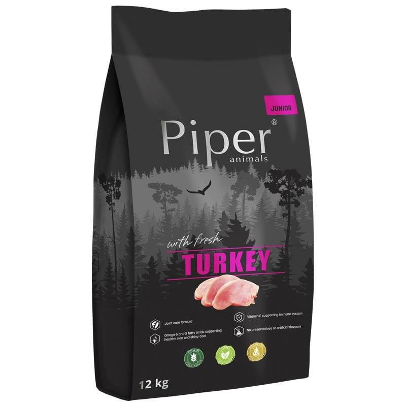 DOLINA NOTECI Piper Junior su kalakutiena - sausas šunų maistas - 12 kg