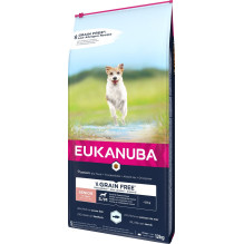 EUKANUBA Grain Free Senior mažos / vidutinės veislės, Okeaninės žuvys - sausas šunų maistas - 12 kg