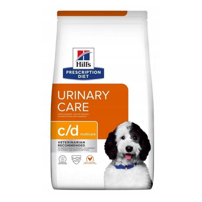 HILL'S PRESCRIPTION DIET Urinary Care Canine c/d Multicare Sausas šunų maistas Vištiena 4 kg