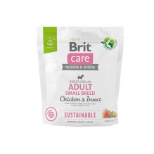 BRIT Care Dog Sustainable suaugusiems mažos veislės vištienai ir vabzdžiams - sausas šunų maistas - 1 kg