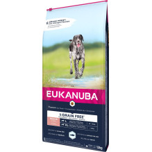 EUKANUBA Grain Free Senior didelė / milžiniška veislė, Okeaninės žuvys - sausas šunų maistas - 12 kg