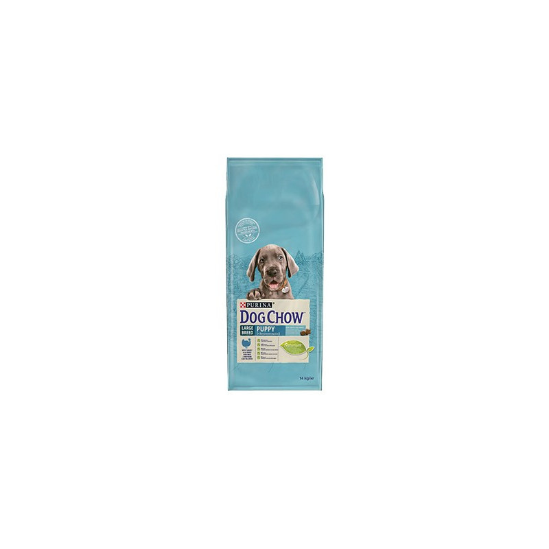 Purina Dog Chow šuniukas didelės veislės 14 kg kalakutas