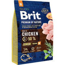 BRIT Premium by Nature Junior M Chicken - sausas šunų maistas - 3 kg