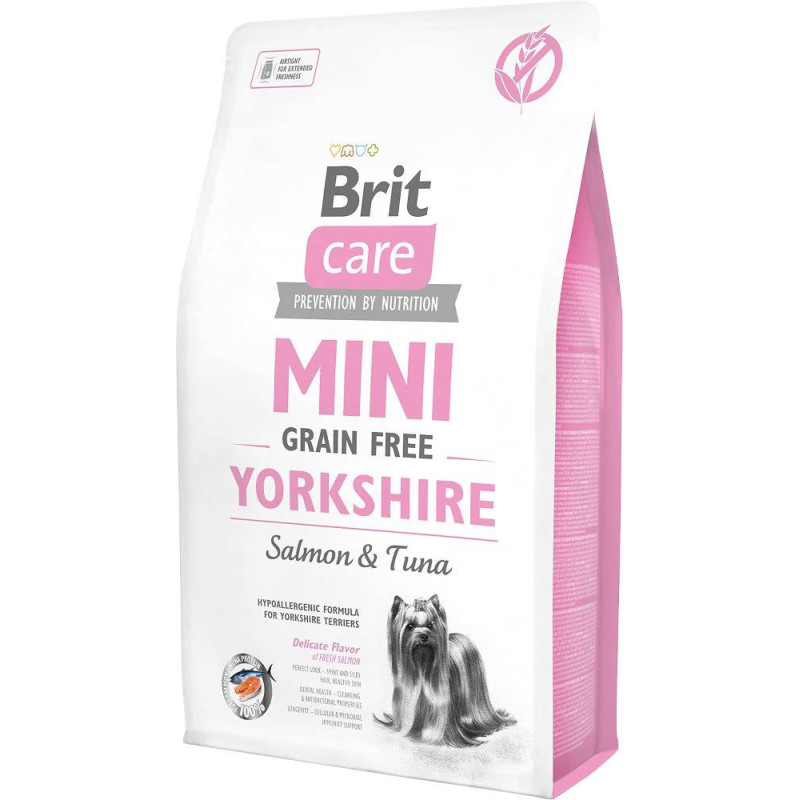 BRIT Care Mini Yorkshire Grain Free Salmon su tunu - sausas šunų maistas - 7 kg