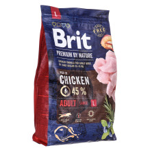 BRIT Premium by Nature Adult L - sausas šunų maistas - 3kg