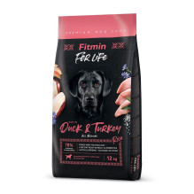 FITMIN Dog For Life Duck &amp; Turkey - dry dog food - 12 kg