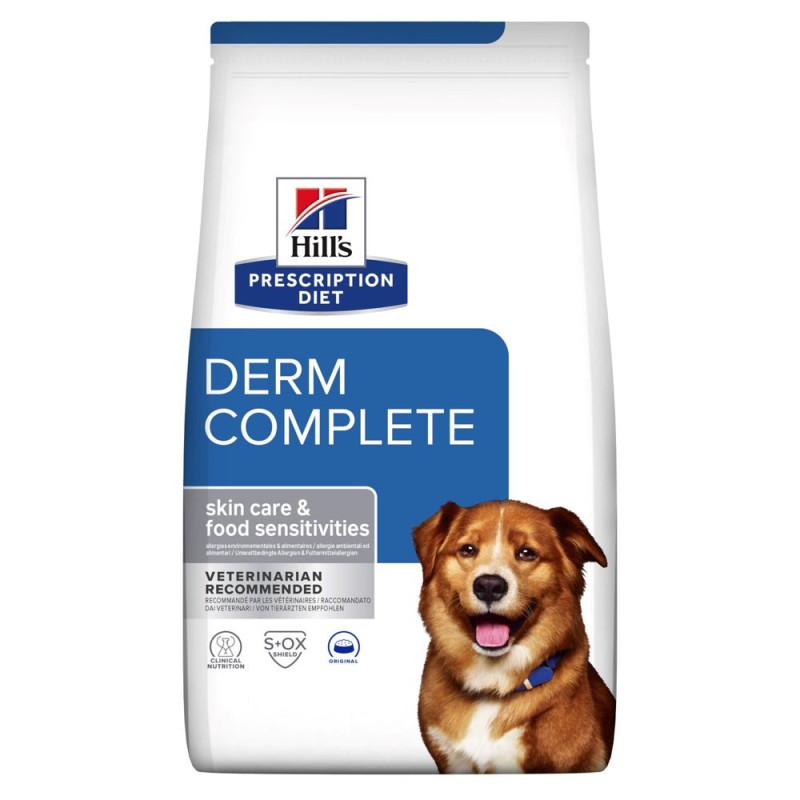 HILL'S Prescription Diet Derm Complete Canine - sausas šunų maistas - 12 kg