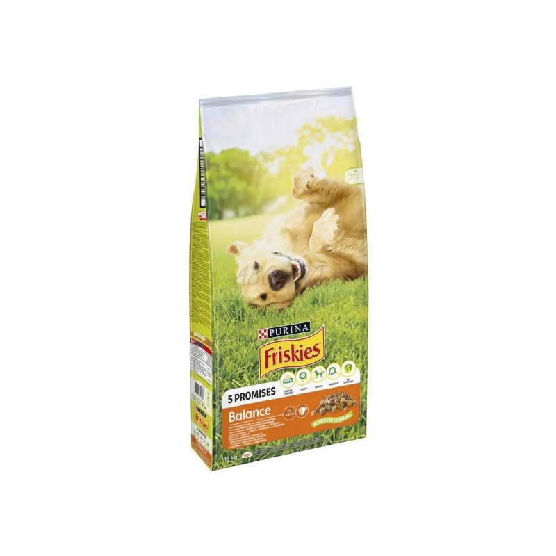 Purina Friskies Balance Vištiena su daržovėmis - sausas šunų maistas - 15 kg