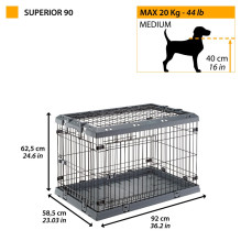 FERPLAST Superior 90 - dog cage - 92 x 58.5 x 62.5 cm