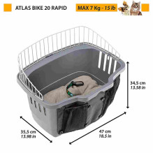 FERPLAST Atlas Bike 20 Rapid - bicycle basket for animals