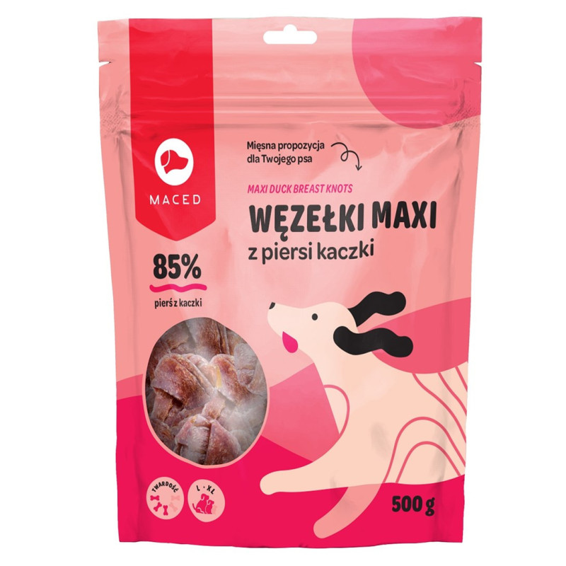 MACED Maxi antienos krūtinėlės mazgeliai - skanėstas šuniui - 500g