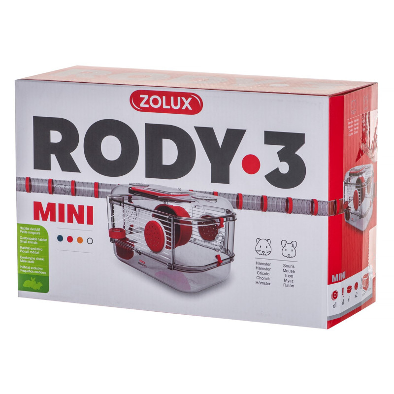 ZOLUX Rody 3 Mini Cage - raudona