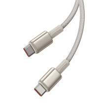 USB-C kabelis su USB-C Baseus Tungsten Gold, 100 W, 1 m (zlotas)