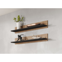 Cama set of two shelves 125cm SOHO lefkas oak / black