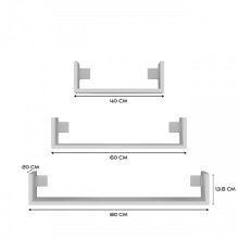 Topeshop MOBI 3P BIEL shelve Floating shelf Wall mounted Particle board White