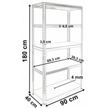 Topeshop REGAŁ G9040 garden tool storage rack Freestanding Galvanized steel, MDF