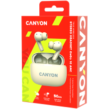 CANYON headset OnGo TWS-10 ANC+ENC Beige