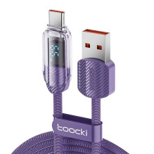 USB laidas į USB-C Toocki TXCTYX05-P, 1m, FC 66W (violetinė)