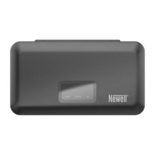 Newell LCD Dual Channel Charger with Power Supply and SD Card Reader NP-W126 for Fujifilm Batteries