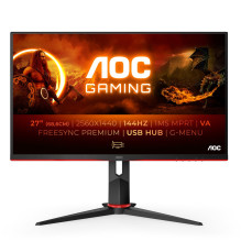AOC G2 Q27G2U / BK kompiuterio monitorius 68,6 cm (27 colių) 2560 x 1440 pikselių Quad HD LED juodas, raudonas