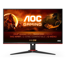 AOC 24G2SPU / BK kompiuterio monitorius 60,5 cm (23,8 colio) 1920 x 1080 pikselių Full HD juoda, raudona
