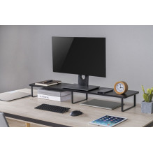 Gembird MS-TABLE2-01 monitoriaus laikiklis / stovas Black Desk
