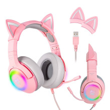 Žaidimų ausinės ONIKUMA K9 Pink