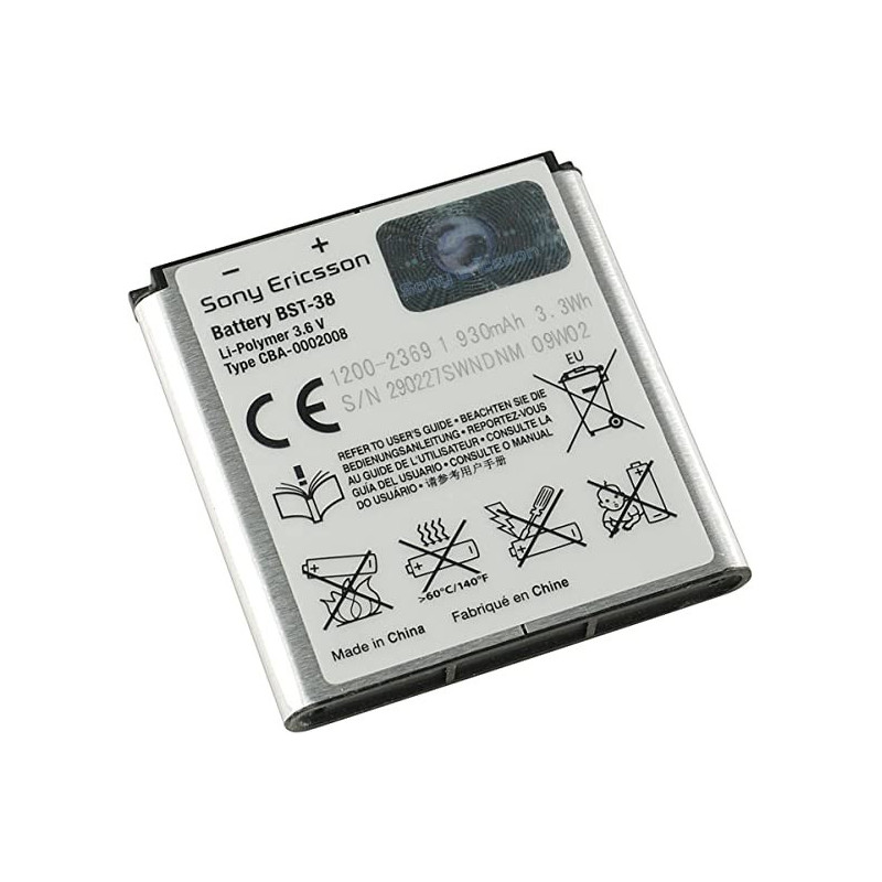 Battery original Sony Ericsson BST-38 C902i / K850i / S500i / T303 / W980i / Z780i 930mAh (used Grade B)