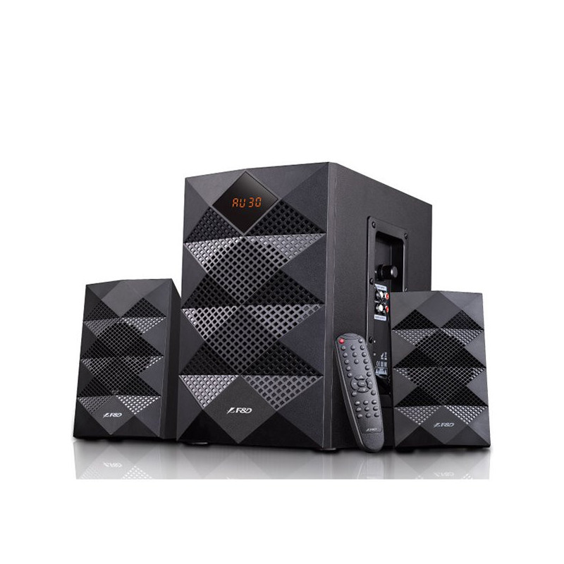 F&D A180X 2.1 Multimedia Speakers, 42W RMS (14Wx2+14W), 2x3' Satellites + 5.25' Subwoofer, BT 5.0/ AUX/ USB/ FM/ LED D