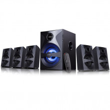F&D F3800X 5.1 Multimedia Speakers, 80W RMS (10Wx5+30W), 2x3' Satellites + 5.25' Subwoofer, BT 5.0/ AUX/ USB/ FM/ SD c