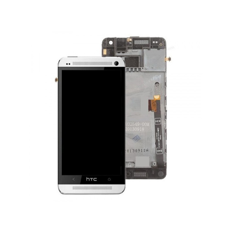 Ekranas HTC One Mini su lietimui jautriu stikliuku ir rėmeliu White originalus (used Grade C)