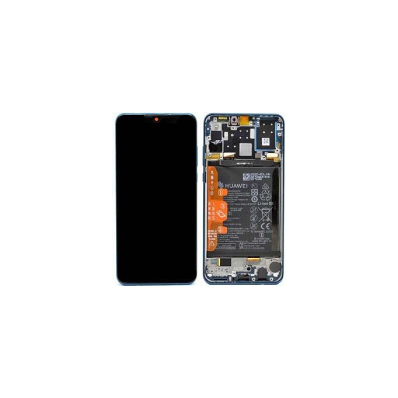 LCD screen Huawei P30 Lite New Edition 2020 (02353FQE / 02353DQS) with touch screen and frame and battery Peacock Blue o