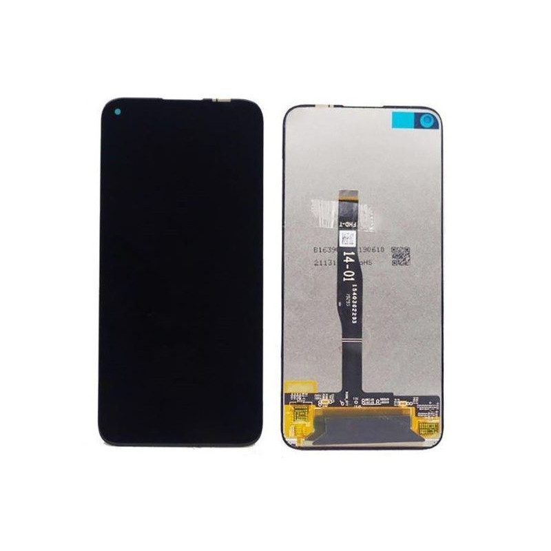Ekranas Huawei P40 Lite / Nova 6 SE / P20 Lite 2019 / Nova 5i su lietimui jautriu stikliuku Black ORG