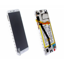 LCD screen Huawei Y6 2018 / Y6 Prime 2018 with touch screen with frame and battery White original (service pack)