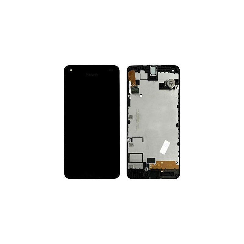 Ekranas Microsoft (Nokia) Lumia 550 su lietimui jautriu stikliuku ir rėmeliu Black originalus (used grade B)