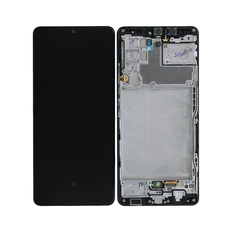 Ekranas Samsung A426 A42 5G 2021 su lietimui jautriu stikliuku ir rėmeliu Black originalus (service pack)