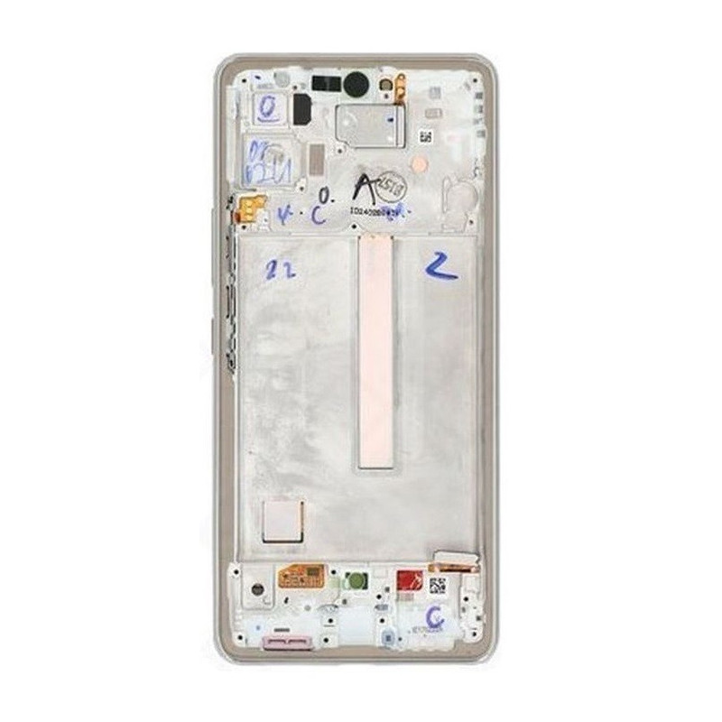 Ekranas Samsung A536 A53 5G 2022 su lietimui jautriu stikliuku ir rėmeliu Awesome White originalus (service pack)