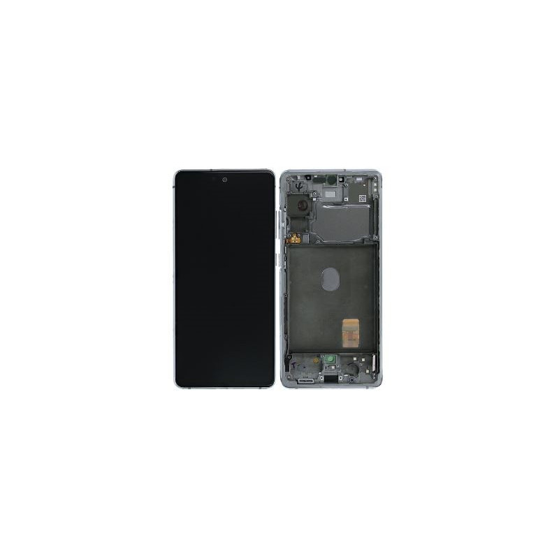 Ekranas Samsung G780 / G781 S20 FE su lietimui jautriu stikliuku ir rėmeliu Cloud White originalus (service pack)