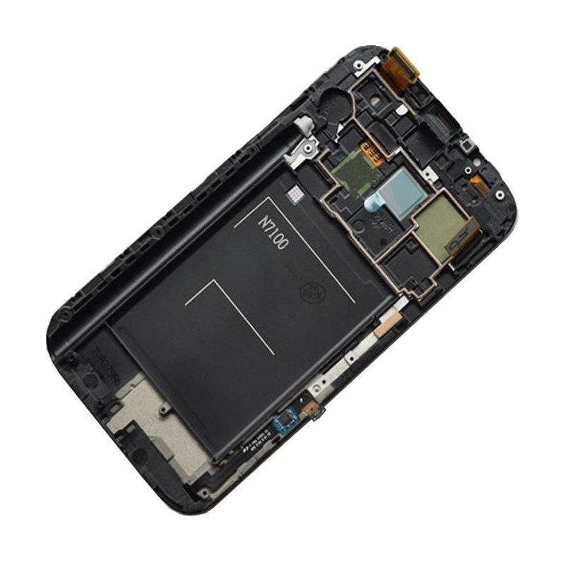 Ekranas Samsung N7100 Note 2 su lietimui jautriu stikliuku ir rėmeliu Black originalus (service pack)