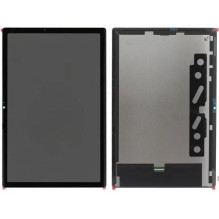 Ekranas Samsung X200 / X205 TAB A8 10.5 2021 su lietimui jautriu stikliuku Black originalus (service pack)
