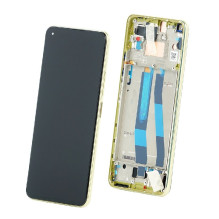 LCD screen Xiaomi Mi 11 Lite 4G / Mi 11 Lite 5G with touch screen with frame Yellow original (service pack)